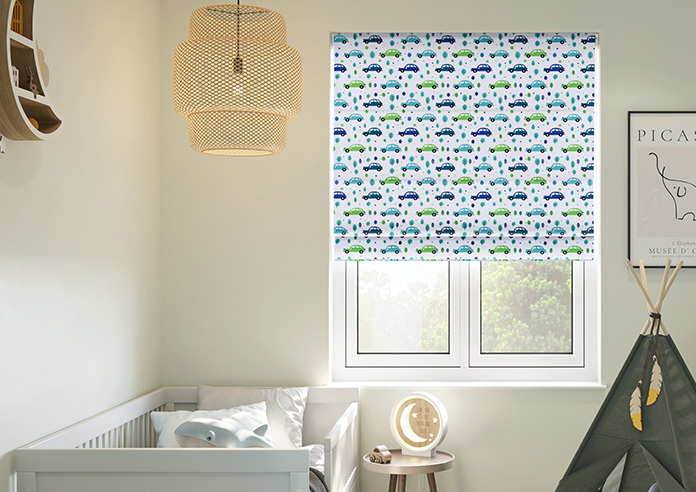 Leafy Lane, Aqua - Twist&Fit Roman Blind - Image 3